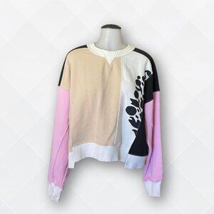 Free People Movement Intercept Colorblock Graphic Pullover Sweatshirt – M (NWT)